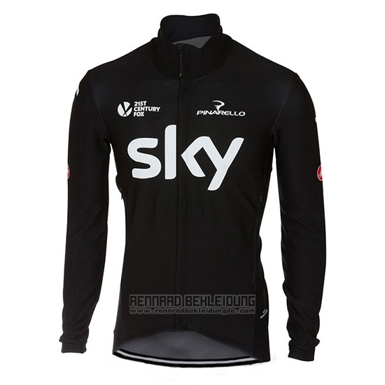 2017 Fahrradbekleidung Sky Tief Shwarz Trikot Langarm und Tragerhose - zum Schließen ins Bild klicken